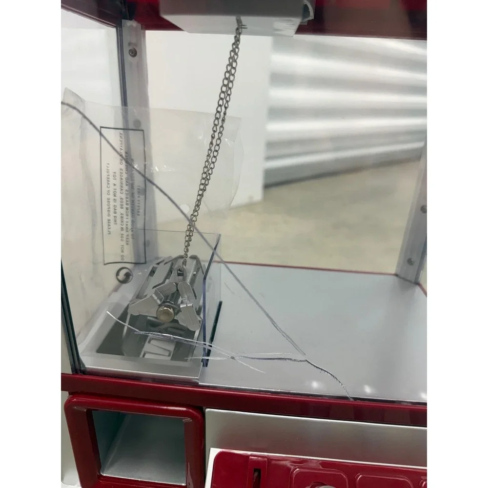 The Claw Toy Grabber Machine Red Silver Arcade Game Tabletop For Parts Repair